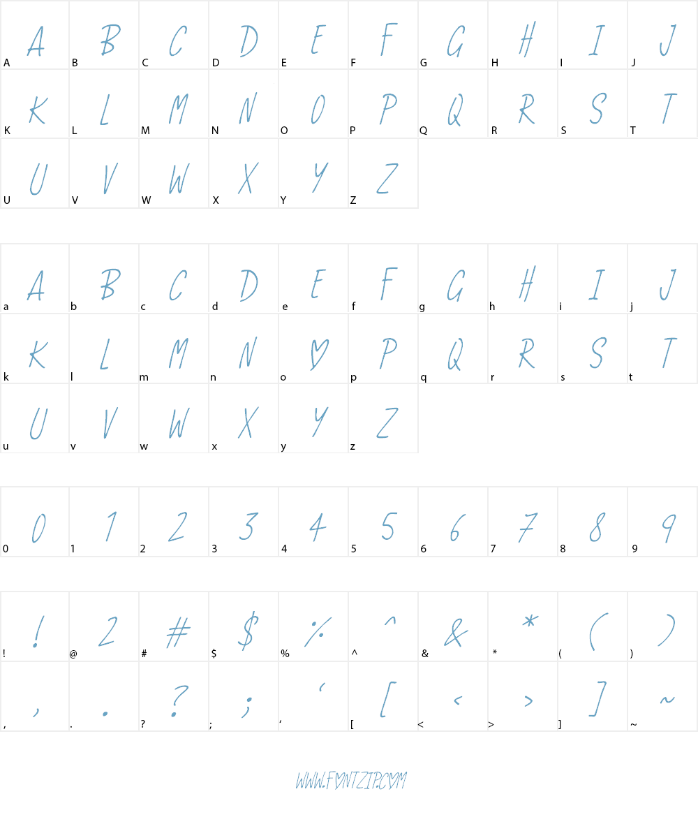Love And Romance Font Character